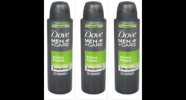 Dove Men+Care - Deodorant - Spray - Extra Fresh - 150ml x 3