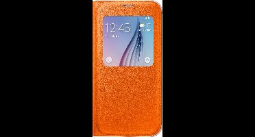 Samsung S View Cover PU Leder voor Samsung Galaxy S6 - Oranje