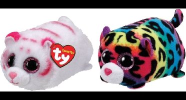 Ty - Knuffel - Teeny Ty's - Tabor Tiger & Jelly Leopard