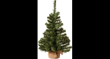 Everlands Kerstboom/kunstboom - in jute zak - 60 cm