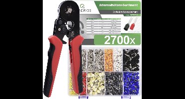 Quadrios 23T045 Assortiment adereindhulzen 0.5 mm², 0.75 mm², 1 mm², 1.5 mm², 2.5 mm², 4 mm², 6 mm², 10 mm² Deels geïso