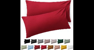 Blumtal Kussensloop Microvezel Kussenhoes 40 x 70 cm - Rood - Set van 2