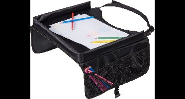 Dooky Travel Table – Reistafel voor Kinderzitje, Buggy & Auto – Opbergvakken & Verhoogde Rand – Duurzaam & Eenvoudig te Reinigen