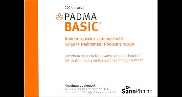 SanoPharm Padma Basic (200 capsules) – Tibetaanse Kruiden: goed voor de bloedvaten [1] en ondersteunt het immuunsysteem [2]