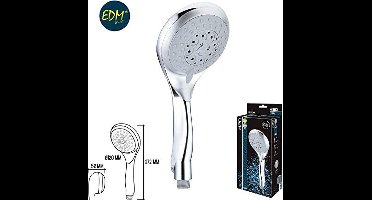 EDM Douchekop Chroom Ø12x5,2x27,2cm 6 standen Anti Kalk - Badkamer - Douche - Douchekop - Handdouche