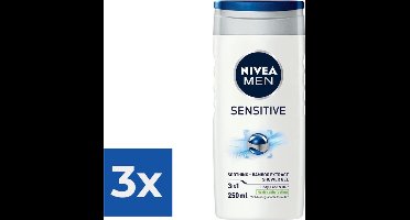 NIVEA Men Sensitive Douchegel - 250ml - Voordeelverpakking 3 stuks