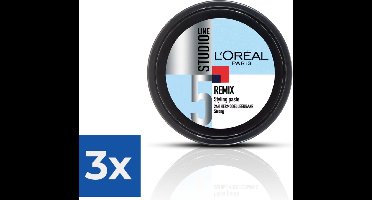 L'Oréal Paris Studio Line Remix Haarwax - Wax - 150 ml - Voordeelverpakking 3 stuks