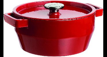 Pyrex  Slowcook Braadpan - Gietijzer - � 24 cm - 3.6 l - Rood