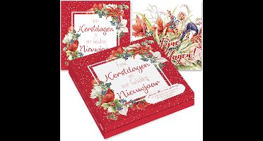 Janneke Brinkman kerstdoosje - Rood passe-partout - Winterboeket