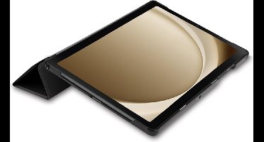 Samsung Galaxy Tab A9 Bookcase hoesje - Just in Case - Effen Zwart - Kunstleer