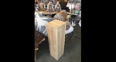 Eiken Zuil- sokkel - pilaar hout- Hoogte 100 cm H x 22 cm B - eikenhout - plantenzuil - zuil voor beelden