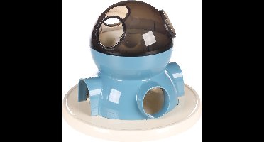 FLAMINGO - Kattenspeelgoed - voerdispenser - Diso - wit - en - blauw