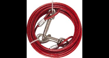 Flamingo - Honden Aanlegkabel - Rood - M - 300 x 0.4 x 0.4 cm - < 15 kg