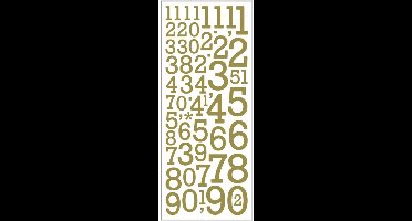 CC Glitter Stickers 10x24 cm Gouden Cijfers