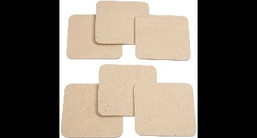 CC MDF Onderzetters Vierkant 10x10 cm 6 stuks