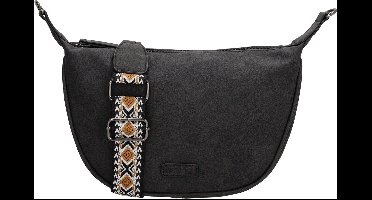 Beagles Malaga Crossbody Schoudertas - Trendy Schouderband - Dames Tas - Zwart