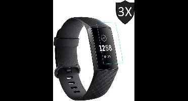 Screenprotector geschikt voor Fitbit Charge 3 van iCall - Crystal Clear - 3 stuks