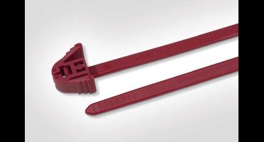 HellermannTyton 115-00043 REZ300-PA66-RD Kabelbinder Rood 100 stuk(s)