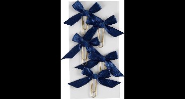 Paperclips Met Strik Blauw 40 X 70 Mm 5 Stuks