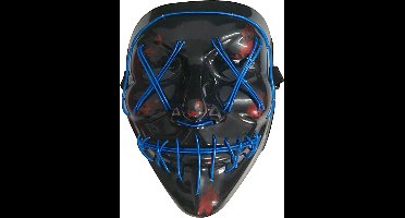 Vegaoo - Blauw lichtgevend led masker voor volwassenen