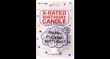 Verjaardagskaarsje Happy fucking birthday