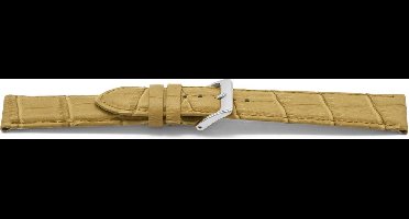 Horlogeband Universeel C339 Leder Beige 12mm