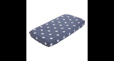 Little Dutch Hoeslakentje Wieg - 120 x 40 cm - Sterren - Grijs/Wit