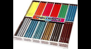 Colortime kleurpotloden, vulling: 4 mm, Neon+Metallic, 144 assorti