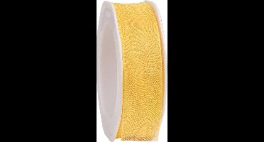 Geel Organza lint 10 mm / 50 mtr.