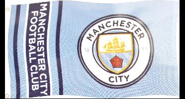 Manchester City Vlag Strepen 152 x 91 cm