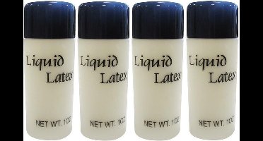 4x Vloeibare latex schmink/make-up 28 ml - Halloween FX make-up nephuid/wonden maken