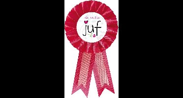 Haza Original Rozet ''de Beste Juf'' 8 X 14,5 Cm