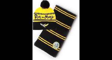 Rick And Morty Muts & Sjaal Set Banana Geel/Zwart