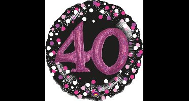 Ballon “Sparkling Pink 40” Folie Ballon 91 x 91 cm