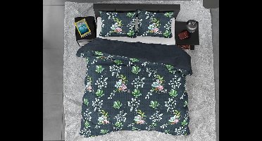 Dreamhouse Botanical Nature Leaves - Dekbedovertrek - Eenpersoons - 140x200/220 + 1 kussensloop 60x70 - Groen