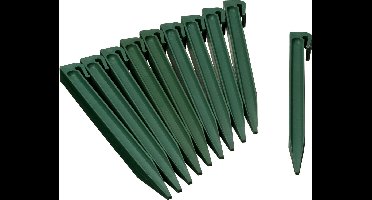 30x stuks Grondpennen van kunststof voor grasranden / borderranden groen 26,7 cm