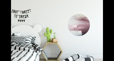 WallCircle - Muurstickers - Behangcirkel - Schilderij - Olieverf - Abstract - ⌀ 30 cm - Muurcirkel - Zelfklevend - Ronde Behangsticker