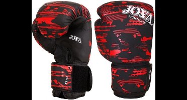 Joya Camo V2 Kickbokshandschoenen PU - Zwart/Rood - 6 oz.