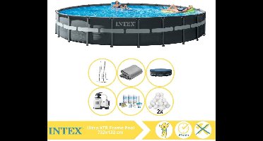 Intex Ultra XTR Frame Zwembad - Opzetzwembad - 732x132 cm - Inclusief Onderhoudspakket en Filterbollen
