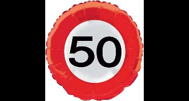 Folat - Folieballon 50 Verkeersbord 45 cm