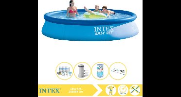 Intex Easy Set Zwembad - Opblaaszwembad - 396x84 cm - Inclusief Onderhoudspakket, Filter en Stofzuiger