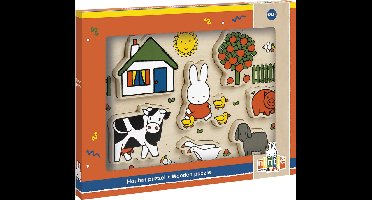 Nijntje houten puzzel, vormenpuzzel - educatief speelgoed junior - peuter, kleuter - vanaf 1 jaar - Bambolino Toys cadeau tip