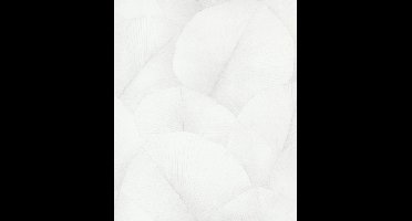 Kumano - Bladeren - Behang - Wallpaper - Vliesbehang - Wit - 0,53 x 10,05 M.