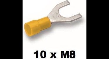 Cimco vorkkabelschoen geisoleerd 4-6mm2 M8 zak 10