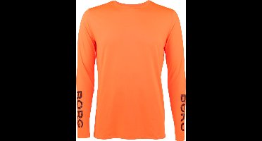 Björn Borg heren performance O-hals longsleeve shirt logo neon oranje
