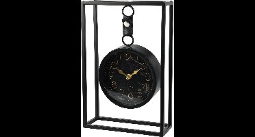 Hangende klok op metalen frame, 21 x 31 cm