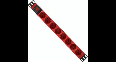 WP WPN-PDU-G01-08/R energiedistributie 8 AC-uitgang(en) 1U Rood