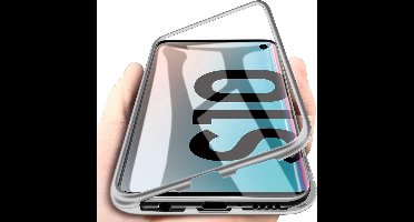 Hoesje voor Samsung Galaxy S10 - Geld Magnetische hoes 360 bescherming Metaal voor / achter glasbestendig