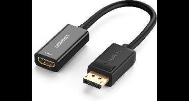 Ugreen - adapterkabel - kabel van DisplayPort - (mannelijk) - naar - HDMI - (vrouwelijk) - (unidirectioneel) - 1080P - 60Hz - 12bit - zwart - (40362)
