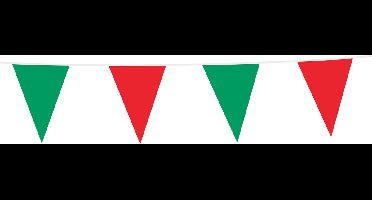 2x Vlaggenlijn Groen / Rood 10 meter - Vlaggenlijn Vlag Vlaglijn Festival Feest Party Feest Thema